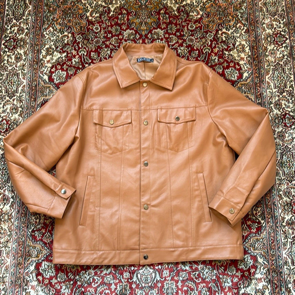 Sailwind Men’s Faux Leather Motorcycle Jacket